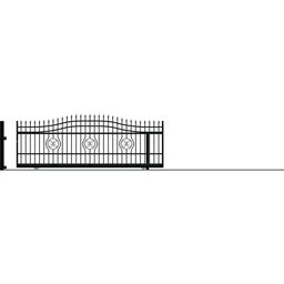 Brama przesuwna Malaga III 4x1,54 m prawa Polargos