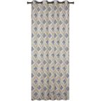 Zasłona TIRETS szaro-żółta 140 x 245 cm na przelotkach