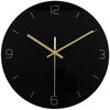 Zegar ścienny szklany BLACK śr. 30 cm czarny