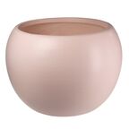 Osłonka doniczki ceramiczna Kula 16 cm różowa Eko-ceramika