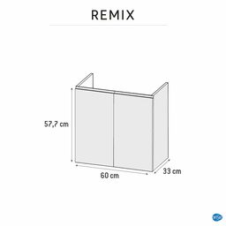 Szafka pod umywalkę Remix Biały Mat 60 Sensea