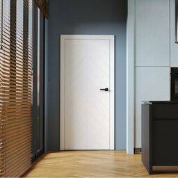 Drzwi wewnętrzne bezprzylgowe łazienkowe z podcięciem wentylacyjnym Vector J Białe 60 Prawe Porta