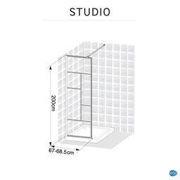 Kabina prysznicowa Walk-in Studio 70 x 200 Sensea
