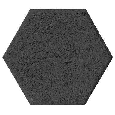 Panel ścienny wełna drewniana dekoracyjny 30x26 cm Hexagon grafitowy