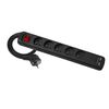 Przedłużacz 5X2P+Z 2XUSB CZARNY Z WYŁĄCZNIKIEM 3M ELGOTECH