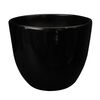 Doniczka ceramiczna 22 cm czarna BARYŁKA
