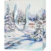 Torebka na prezenty WINTER VILLAGE 10 x 25 cm