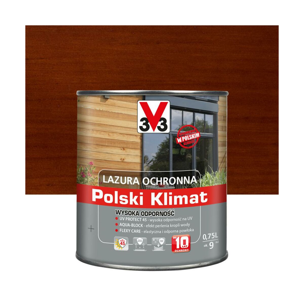 Lazura do drewna Polski klimat 0.75 l Sosna oregońska V33