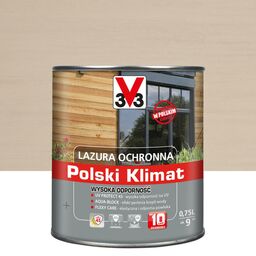 Lazura do drewna Polski klimat 0.75 l Biały kremowy V33