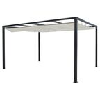 Pawilon ogrodowy 3 x 4 m PERGOLA beżowy ze składanym zadaszeniem