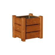 Donica ogrodowa 34 x 34 x 33 cm SUNRISE drewniana brązowa WERTH-HOLZ