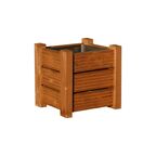 Donica ogrodowa 34 x 34 x 33 cm SUNRISE drewniana brązowa WERTH-HOLZ