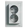 Gniazdo podwójne Miluz Ed Mono aluminium SCHNEIDER