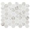 Mozaika ALTTOGLASS 32.4 X 28 WHITE STONE