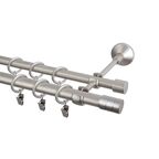 Karnisz FORIO 240 cm podwójny satyna 19/16 mm metalowy INSPIRE