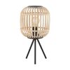 Lampa stołowa BORDESLEY drewno czarna E27 EGLO