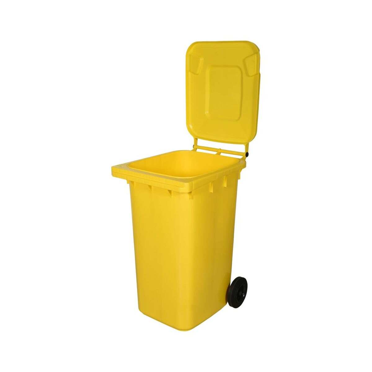 Pojemnik na odpady plastikowe i metalowe 240l żółty