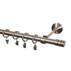 Karnisz FORIO 200 cm pojedynczy antyczne złoto 19 mm metalowy INSPIRE