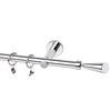 Karnisz pojedynczy DANCE KALIA chrom 160 cm 19 mm metalowy