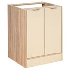 Szafka kuchenna stojąca Vanessa 60 cm kolor wanilia/dąb sonoma