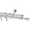 Karnisz DANCE KALIA 240 cm podwójny chrom 19 mm metalowy