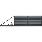 Brama przesuwna KRETA 400 x 150 cm lewa z automatem POLBRAM antracyt
