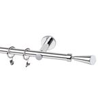 Karnisz DANCE KALIA 240 cm pojedynczy chrom 19 mm metalowy
