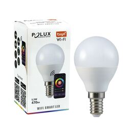 Żarówka LED E14 TUYA (230 V) 5,5 W 470 lm RGB WIFI POLUX