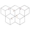 Kratka na zdjęcia Qubo ze spinaczami 53.5 x 37 cm szara metalowa