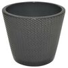 Osłonka na doniczkę 19.2 cm ceramiczna ciemnoszara STOŻEK
