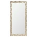 Lustro DORADO srebrno-złote 45 x 110 cm w drewnianej ramie