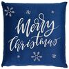 Poduszka świąteczna MERRY CHRISTMAS niebieska 45 x 45 cm INSPIRE