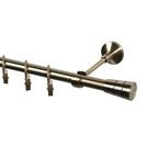 Karnisz SYCYLIA 200 cm pojedynczy antyczne złoto 20 mm metalowy