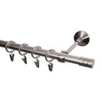 Karnisz FORIO 160 cm pojedynczy nikiel 19 mm metalowy INSPIRE