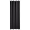 Zasłona gotowa BLACKOUT kolor Czarny 140 x 260 cm Kółka 265 g/m² INSPIRE