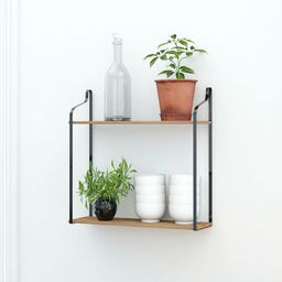 Półka ścienna dekoracyjna Loft 2 poziomy Spaceo