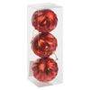 Bombki plastikowe 8 cm 3 szt. czerwone