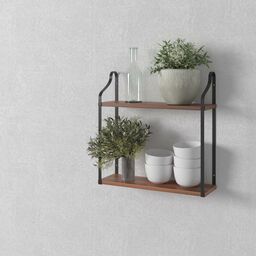 Półka ścienna dekoracyjna Loft 2 poziomy Spaceo