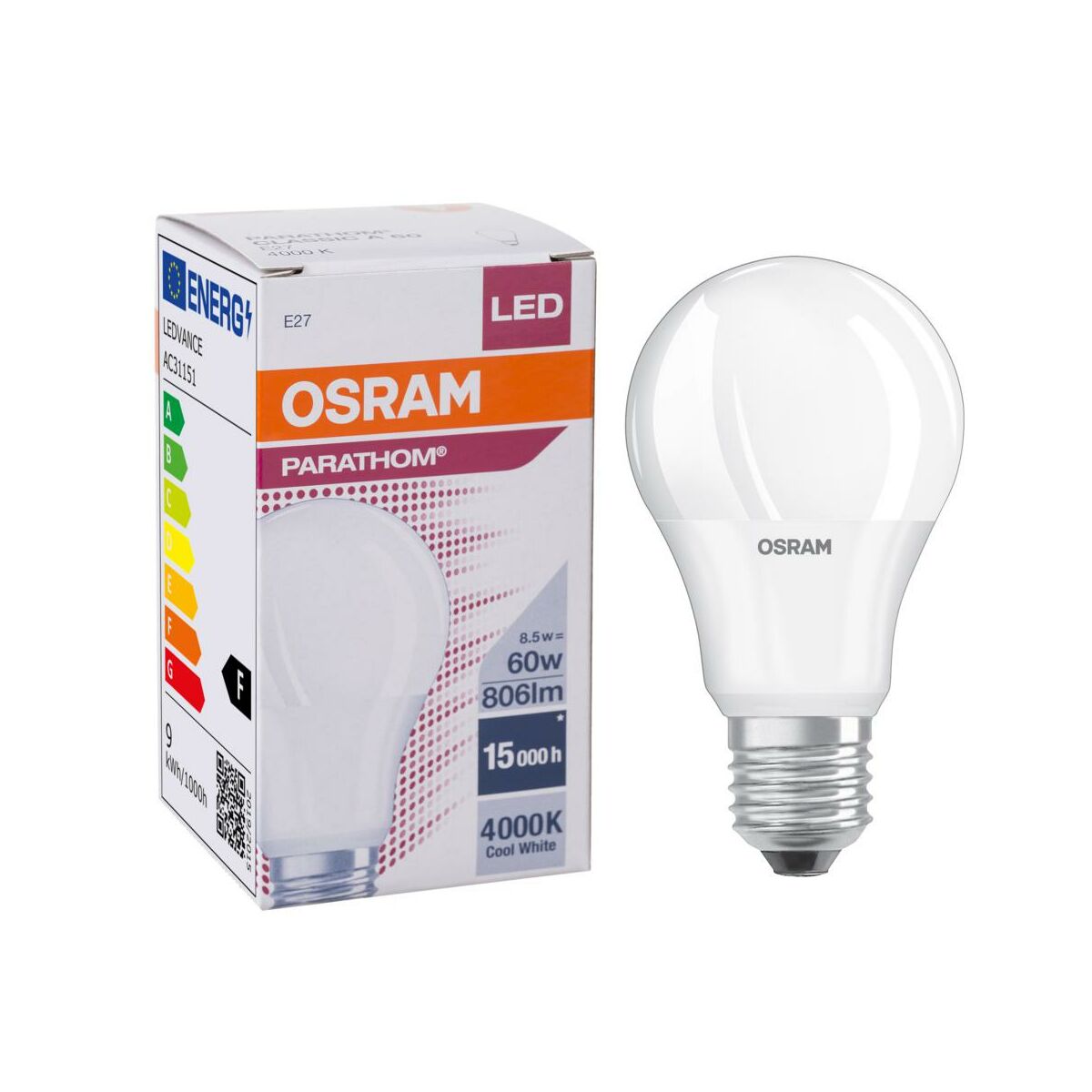 Żarówka LED E27 9 W = 60 W 806 lm Neutralna OSRAM