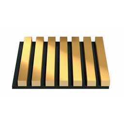 Panel ścienny 3D lamel na filcu 30x30 cm Złoty 27x30 cm