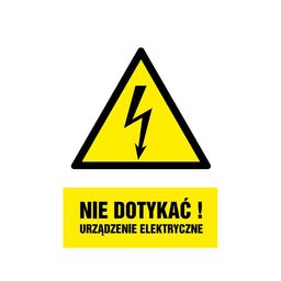 Tablica informacyjna 'Urządzenie elektryczne' 14.8x21 cm