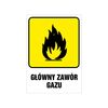 Znak informacyjny GŁÓWNY ZAWÓR GAZU