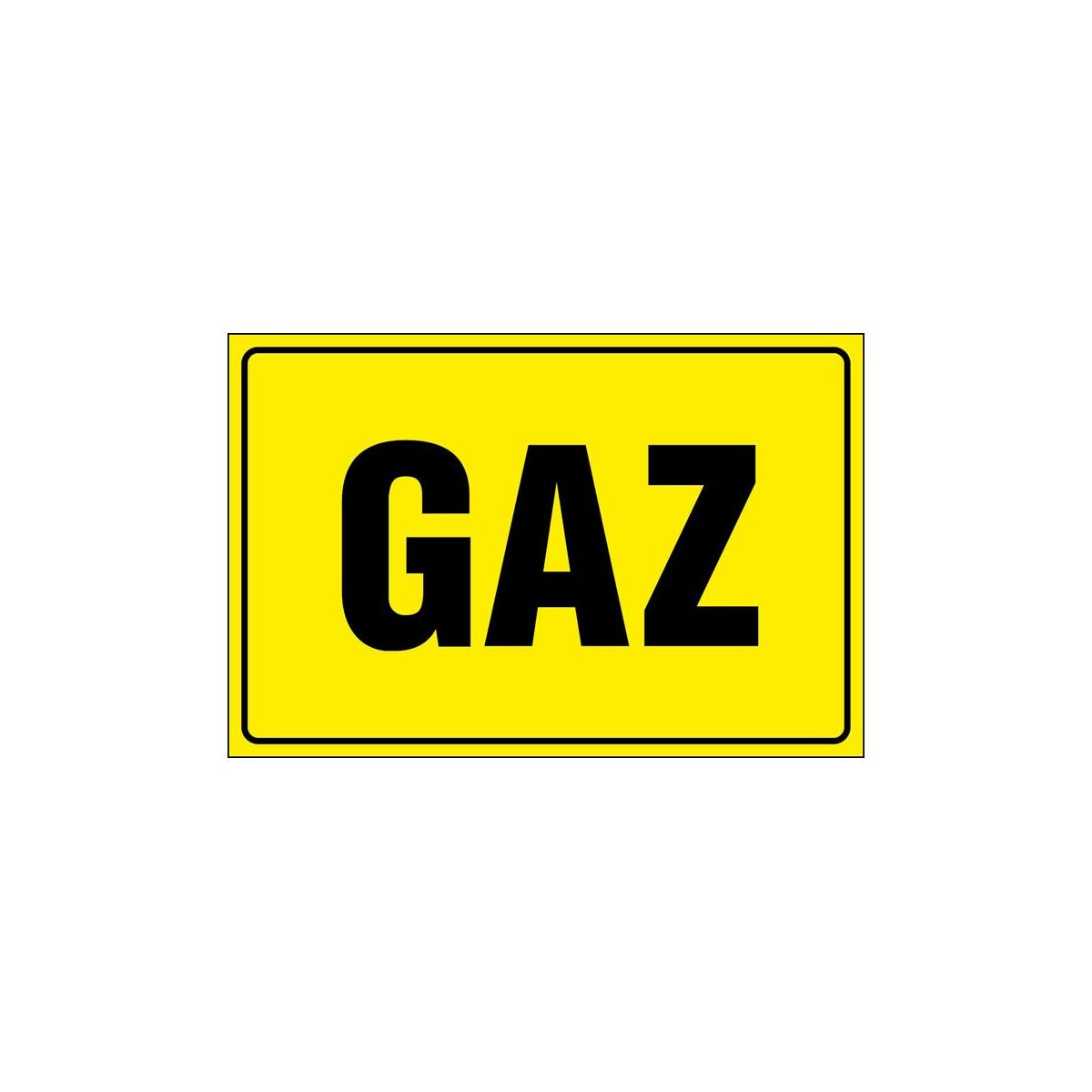 Tablica informacyjna 'Gaz' 10x15 cm