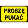 Naklejka na drzwi Proszę pukać