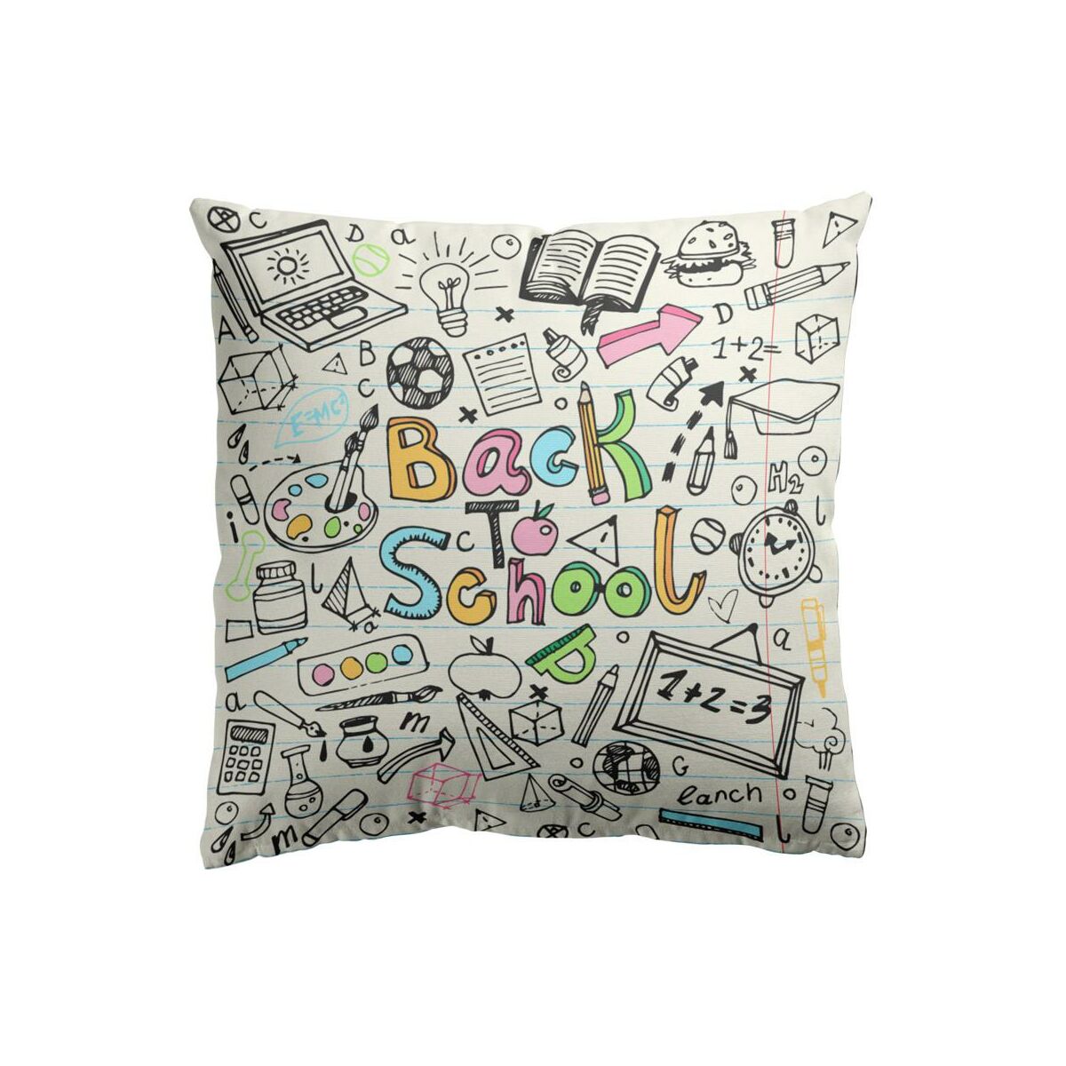 Poduszka bawełniana dla dzieci Schoolmania Komiks 45 x 45 cm