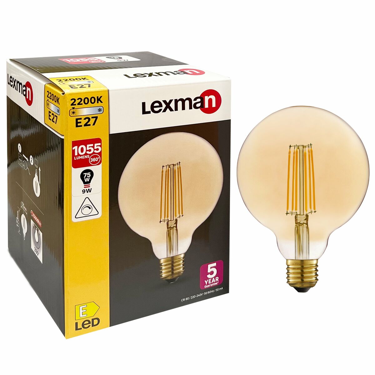 Żarówka dekoracyjna LED E27 9 W = 75 W 1055 lm Lexman