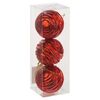 Bombki plastikowe 8 cm 3 szt. czerwone