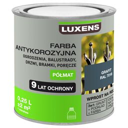 Farba antykorozyjna 0.25 l Grafit Półmat LUXENS