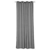 Zasłona gotowa BLUEBERRY kolor Ciemny szary 140 x 32 cm Kółka 125 g/m² INSPIRE