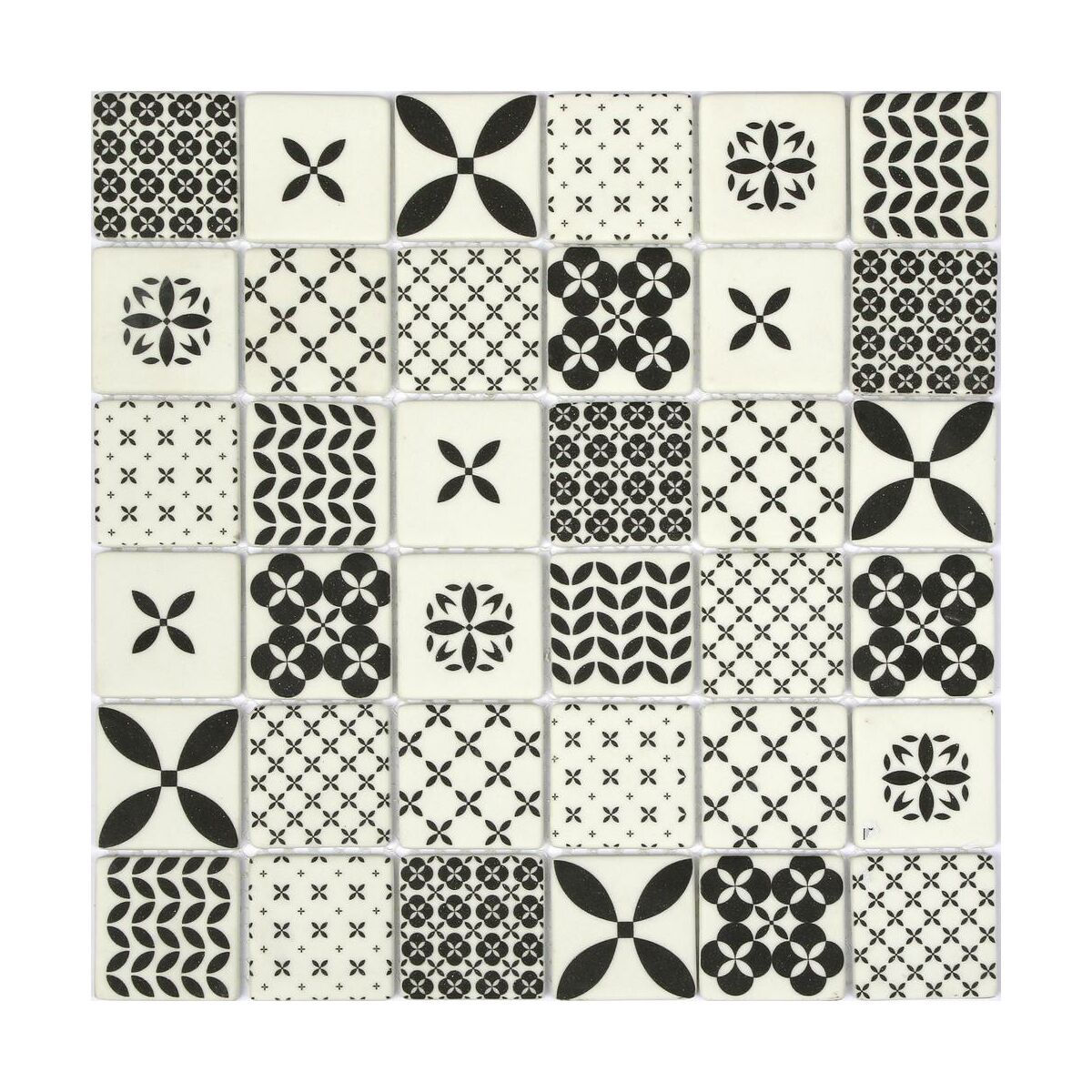 Mozaika Locarno Mix Black Mat 30 x 30 Artens